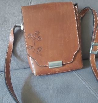 Bolso bandolera artesano cuero