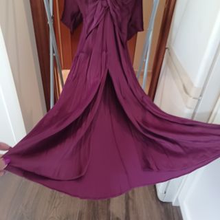 Vestido midi satinado morado Zara