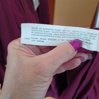 Vestido midi satinado morado Zara