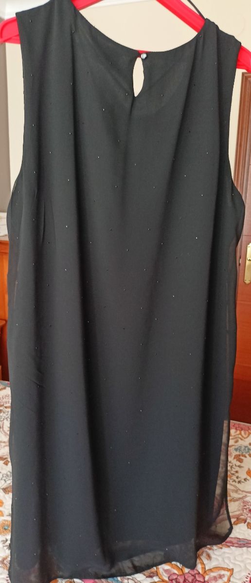 Vestido fiesta negro gasa