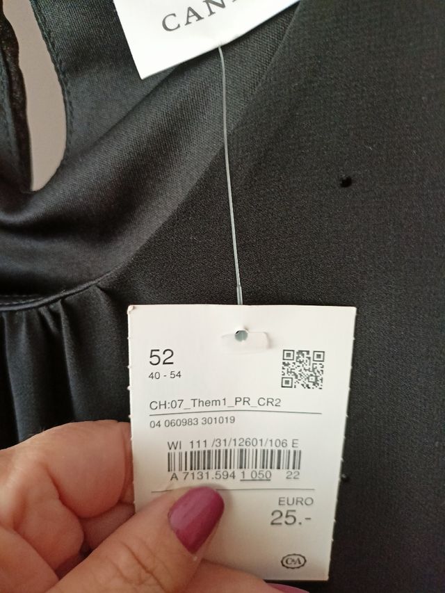 Vestido fiesta negro gasa