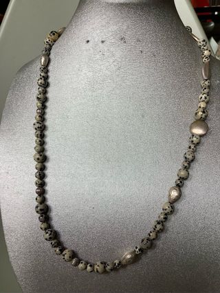 Parure colla e bracciale Diaspro Dalmata