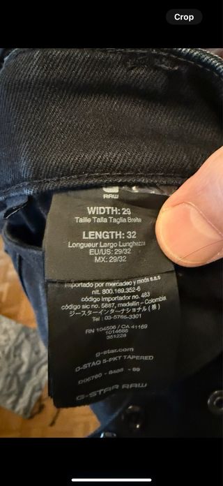 Pantalon GStar Raw D STAQ 3D SUPER SLIM W29 L32