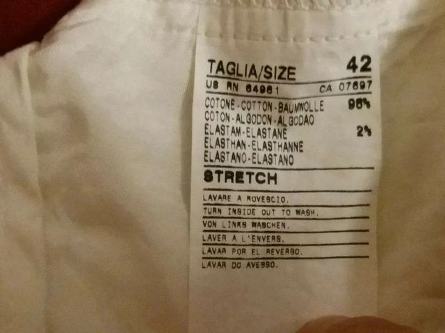 Pantaloni Benetton bianchi tg.M