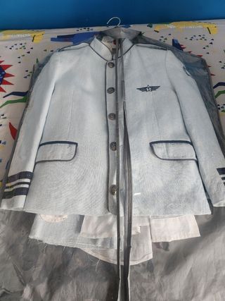 Traje comunión niño - azul y blanco