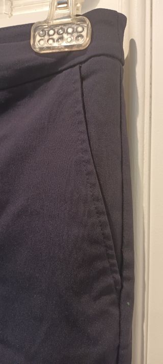 Pantalones de vestir Mango azul marino