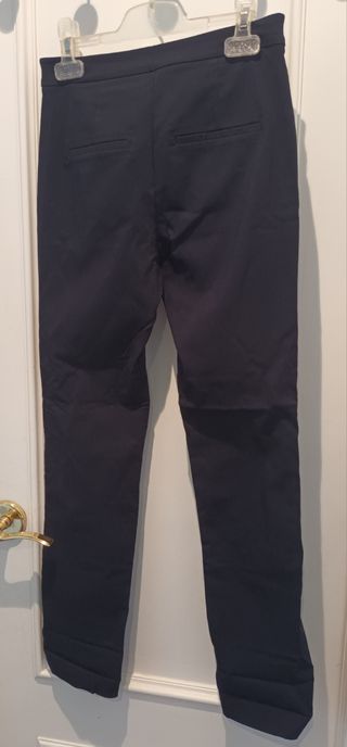 Pantalones de vestir Mango azul marino