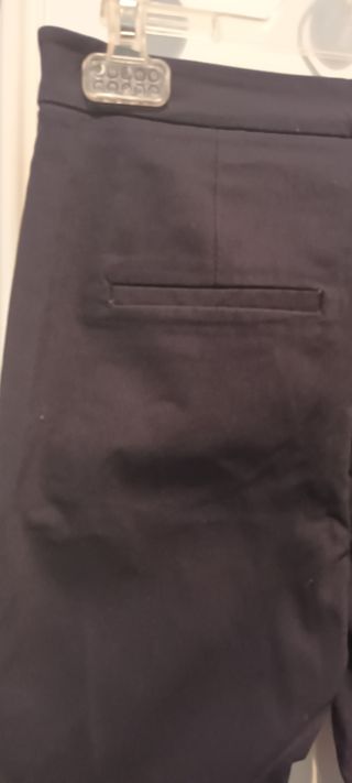 Pantalones de vestir Mango azul marino