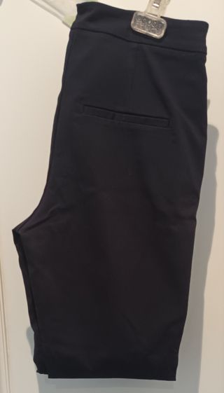 Pantalones de vestir Mango azul marino