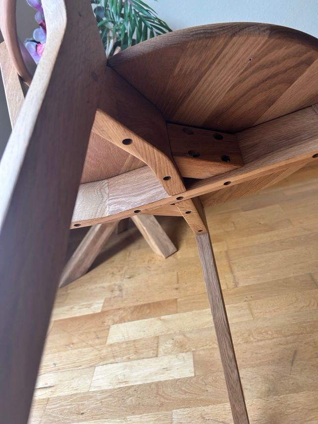 Mesa comedor vidrio y roble