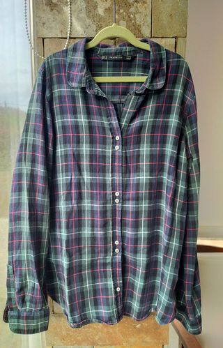 Camisa cuadros Zara talla S