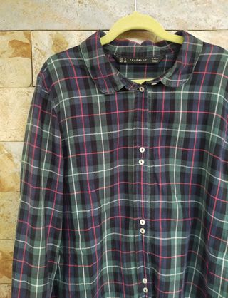 Camisa cuadros Zara talla S