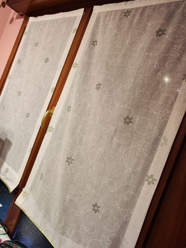 Cortinas cocina - 2 ud. - tela