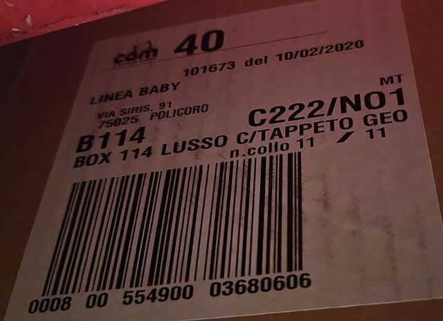 Box Baby LUSSO marca  CAM