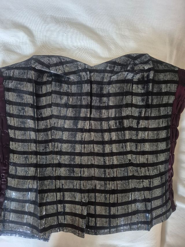 Gonna elegante nera e argento