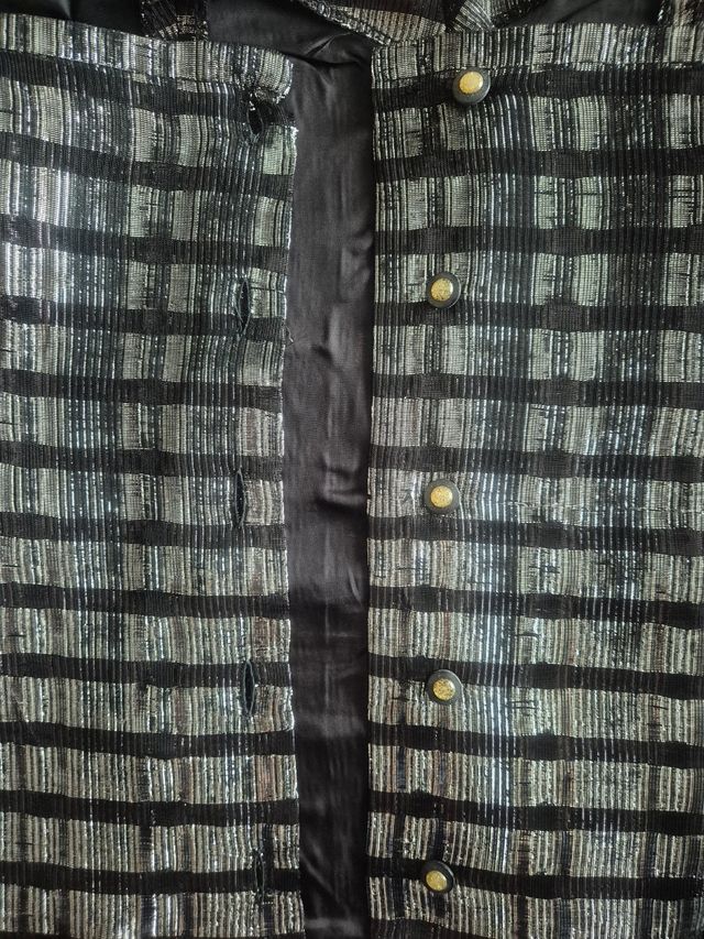 Gonna elegante nera e argento