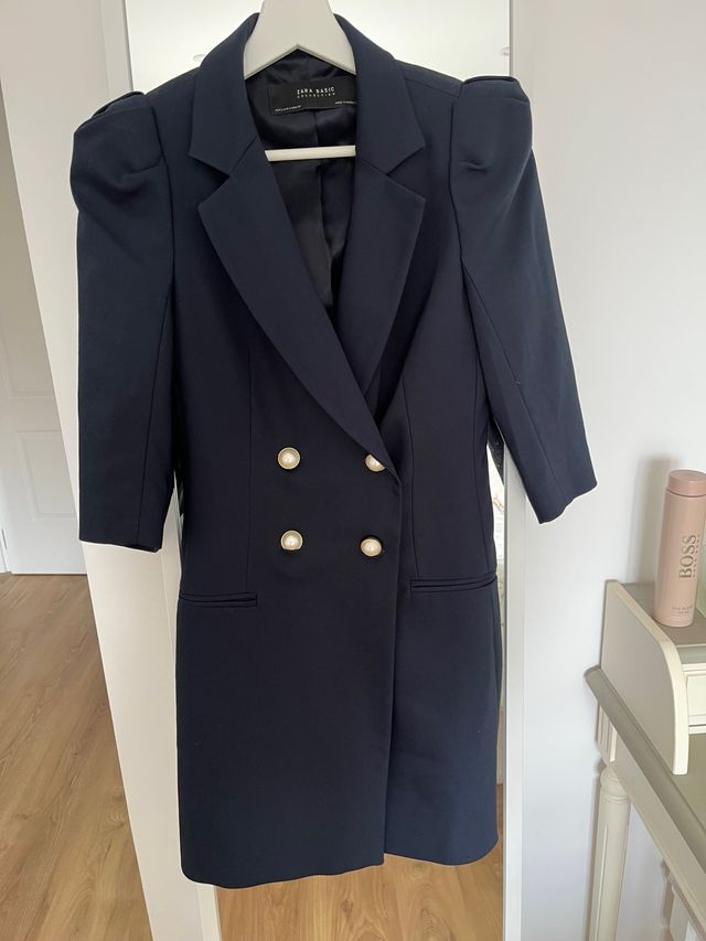 Vestido azul marino Zara