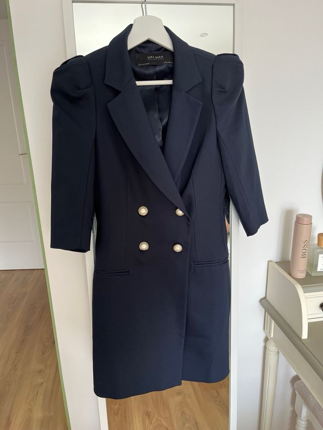 Vestido azul marino Zara