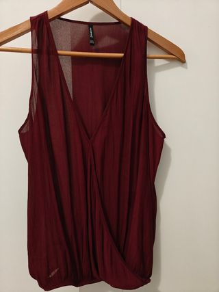 Blusa Stradivarius roja - Talla M