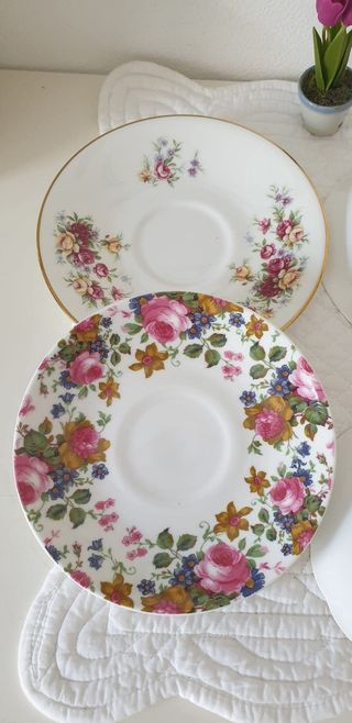 Set di 6 piattini inglesi multicolor