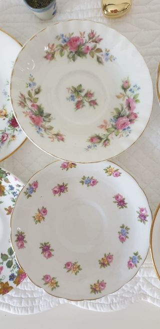 Set di 6 piattini inglesi multicolor