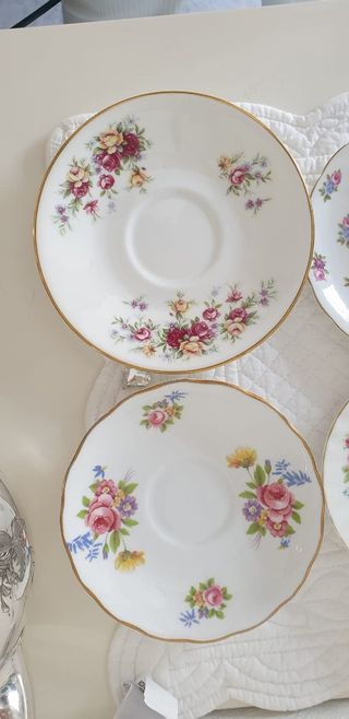 Set di 6 piattini inglesi multicolor