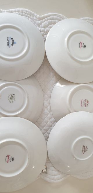 Set di 6 piattini inglesi multicolor