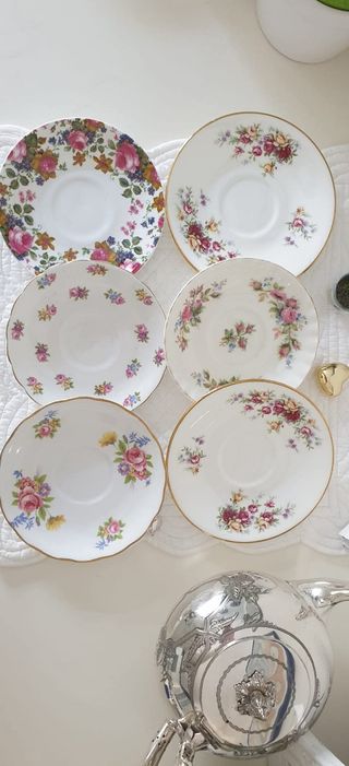 Set di 6 piattini inglesi multicolor