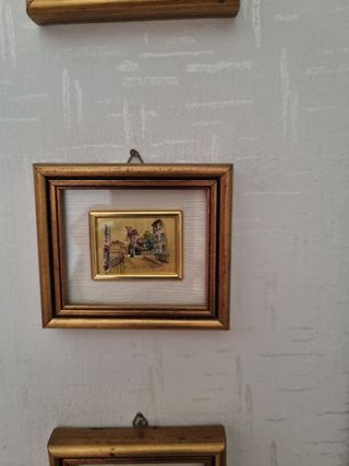 3 Quadretti Dipinti Oro - Vintage