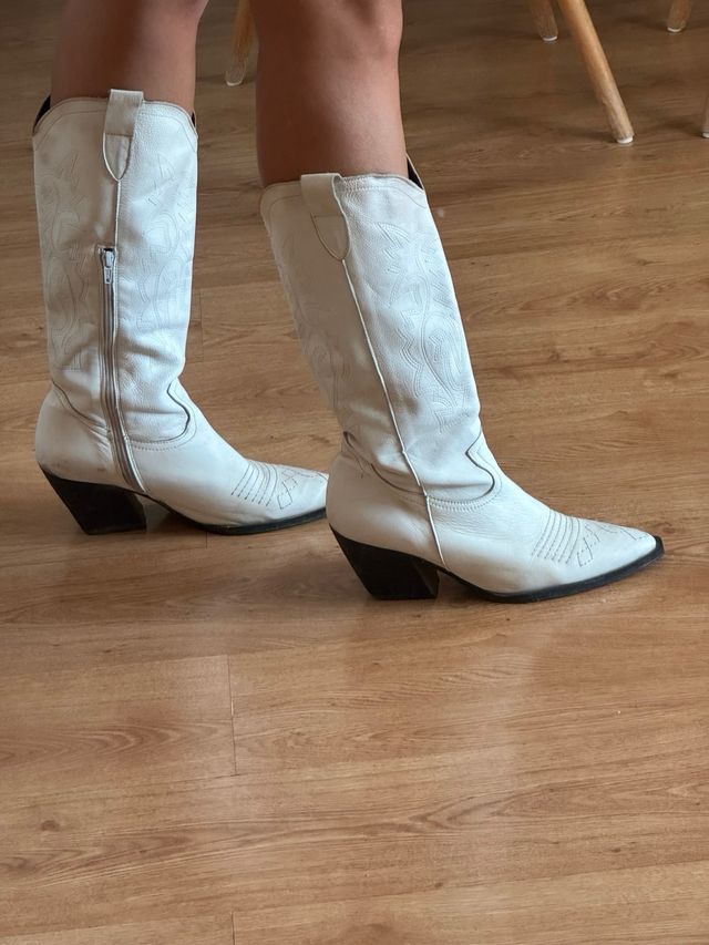 Botas cowboy blancas