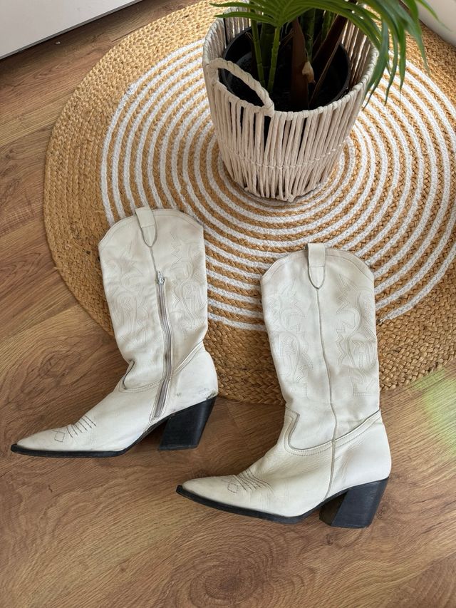 Botas cowboy blancas