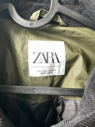 Chaqueta Zara verde oliva hombre