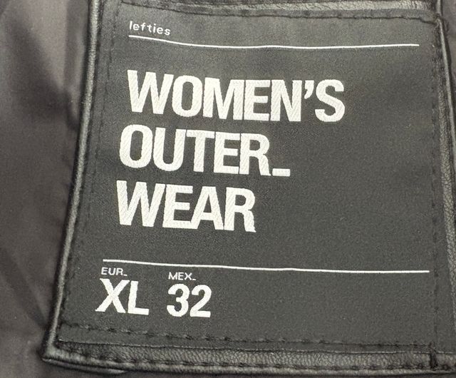 Chaqueta larga de cuero de algodón