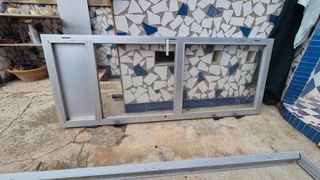Puerta aluminio ventana usada