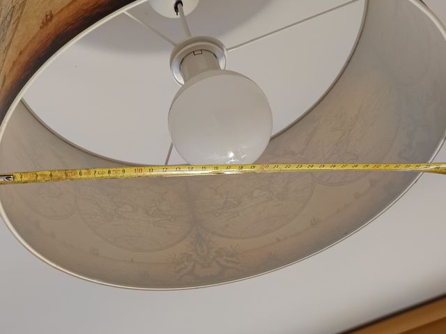 Lámpara techo vintage mapa mundo