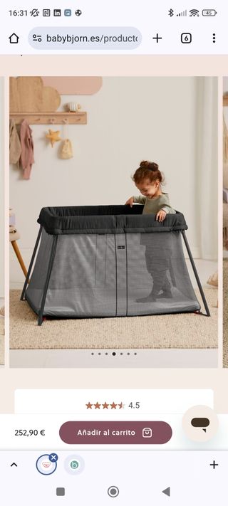 Cuna de viaje Babybjorn