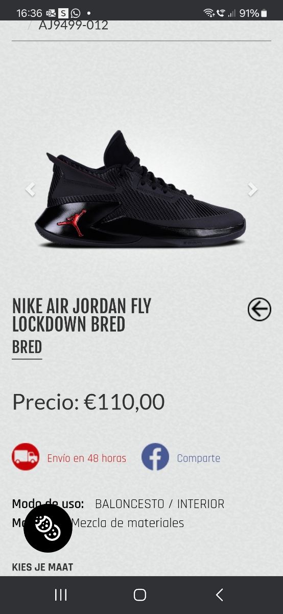 Zapatillas Nike Air Jordan - Talla 42,5