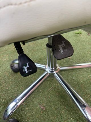 Silla oficina piel sintética blanca reclinable