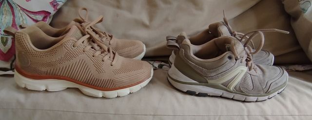 Zapatillas beige mujer - 2 pares