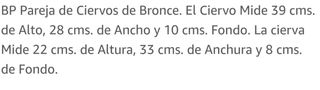 2 Ciervos bronce decorativos