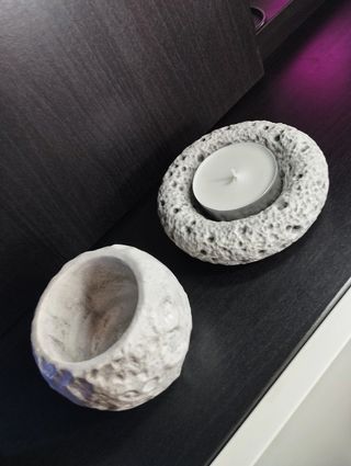 Coppia Portacandele Svuotasche Luna Design Home