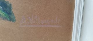 Cuadro bodegón de flores, óleo.