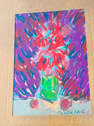 Dipinto Carlo Montarsolo Fiori di campo 