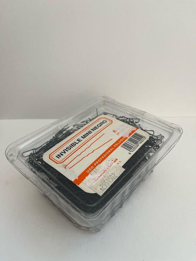 Horquillas invisibles Asuer negras 800 unidades