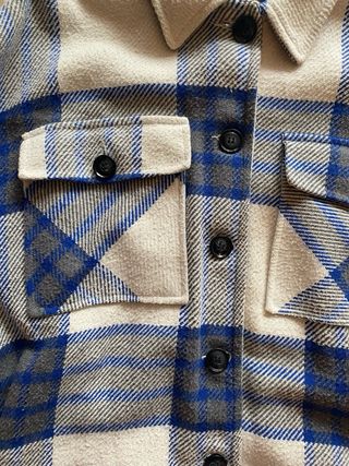 Sobrecamisa cuadros azul y blanco