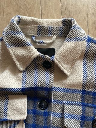 Sobrecamisa cuadros azul y blanco