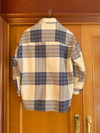 Sobrecamisa cuadros azul y blanco