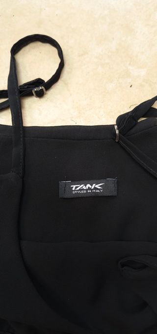 Top donna con spallina, colore nero, taglia unica