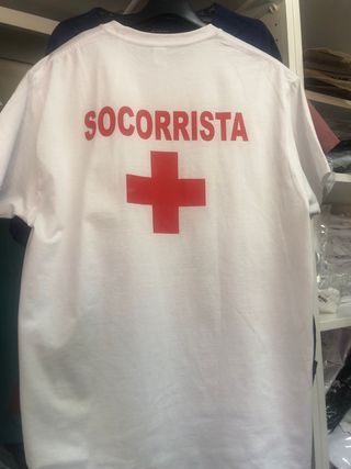 Camiseta socorrista 100% algodon 