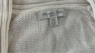 Conjunto Massimo Dutti beige y blanco - Talla XS
